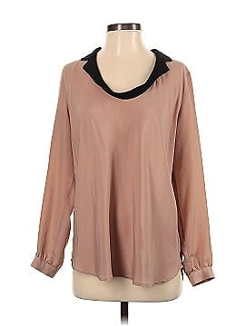 Red Saks Fifth Avenue Long Sleeve Blouse (view 1)