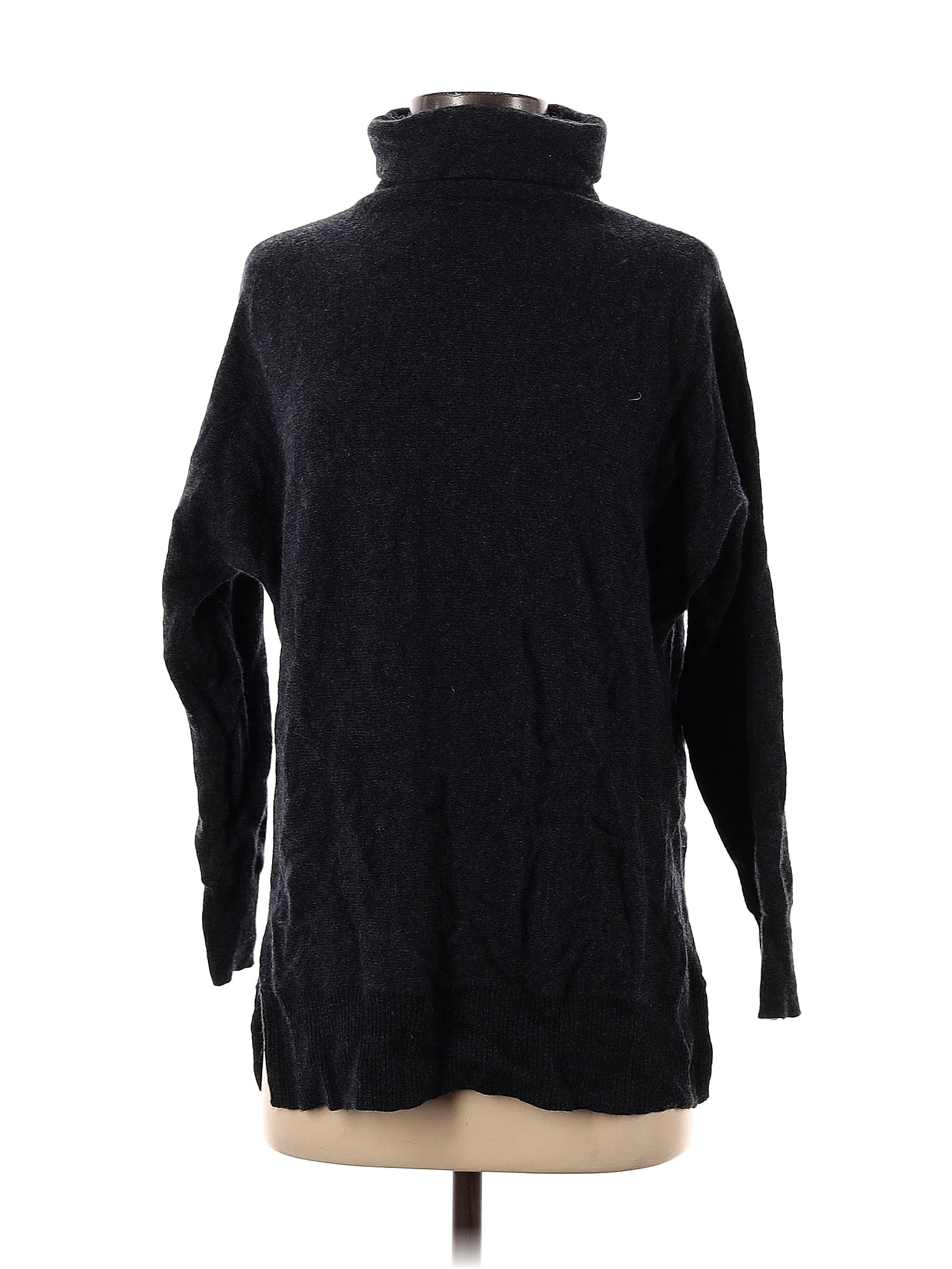 Autumn Cashmere 100% Cashmere Black Cashmere Pullover Sweater Size XS ...