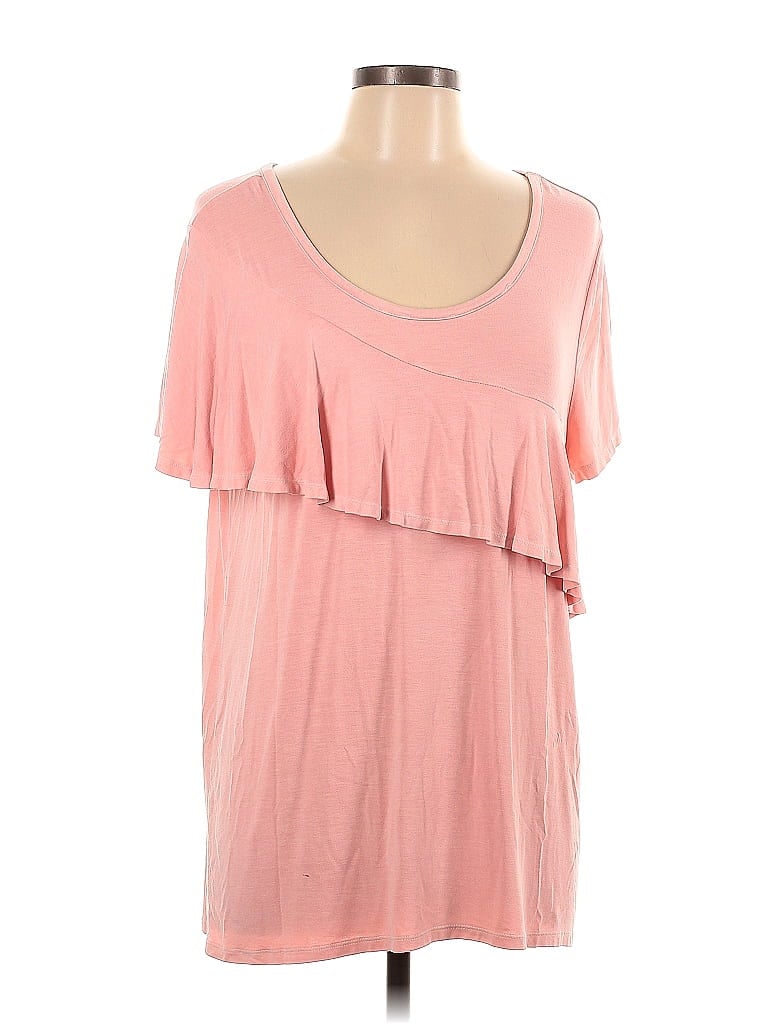 a.n.a. A New Approach Pink Short Sleeve Top Size L - photo 1