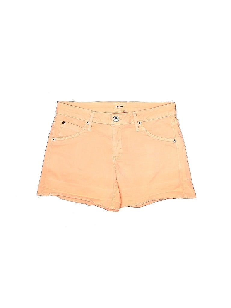 Hudson Jeans Solid Orange Denim Shorts 27 Waist - photo 1