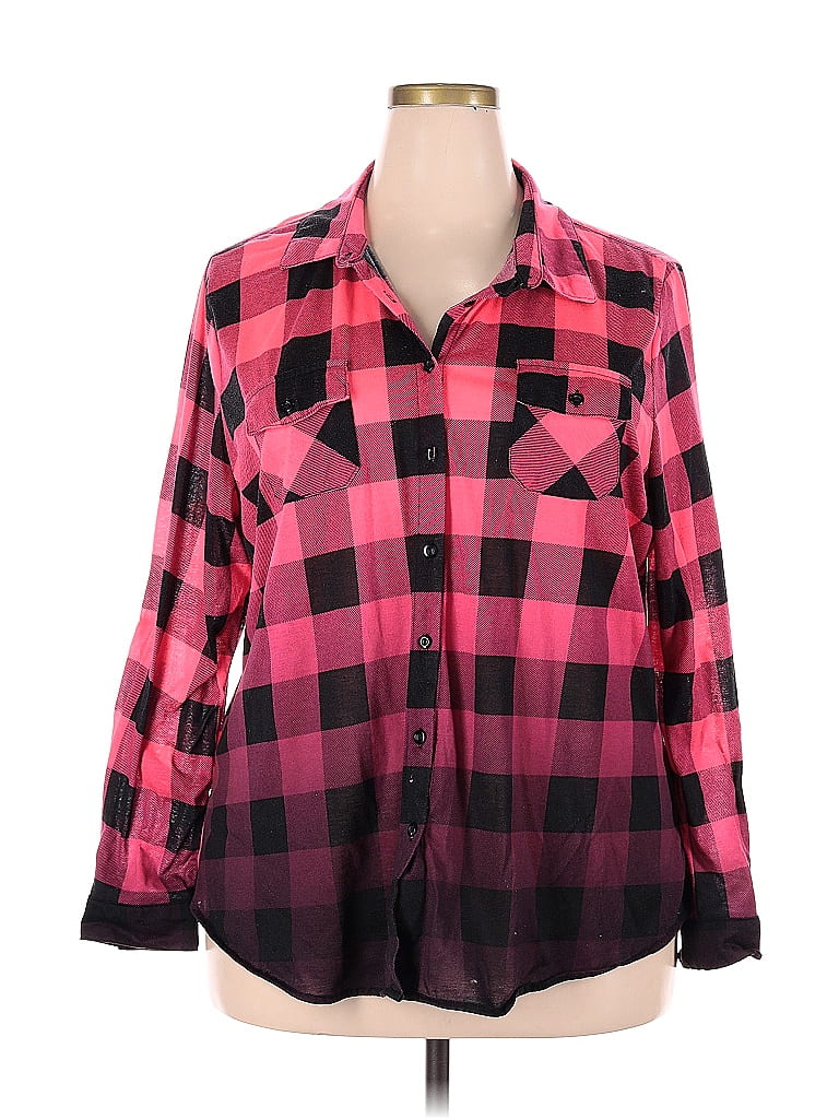 3050151 Grey-Pink Check Blouse