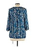 Lucky Brand 100% Rayon Blue 3/4 Sleeve Blouse Size 1X (Plus) - photo 2