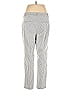 Elle Houndstooth Chevron-herringbone Graphic Animal Print Silver Casual Pants Size 8 - photo 2