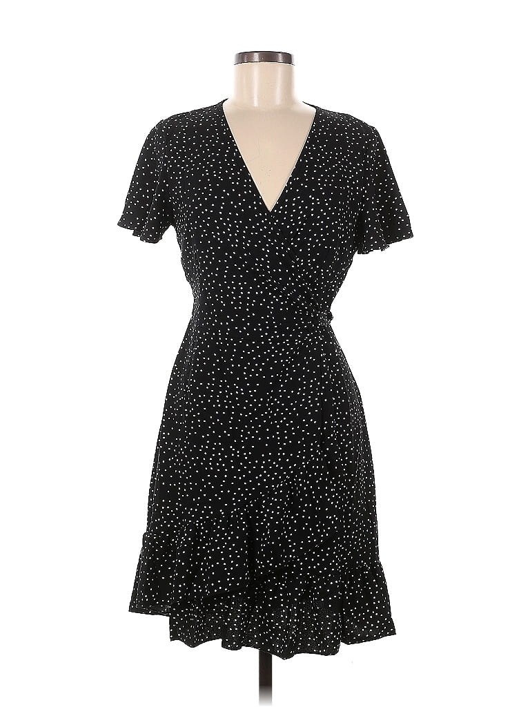 Assorted Brands Polka Dots Black Casual Dress Size S - photo 1