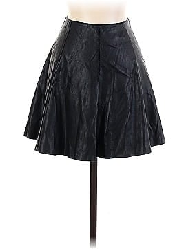 Aqua Leather Skirt (view 1)