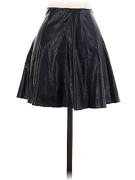 Aqua Leather Skirt (view 2)
