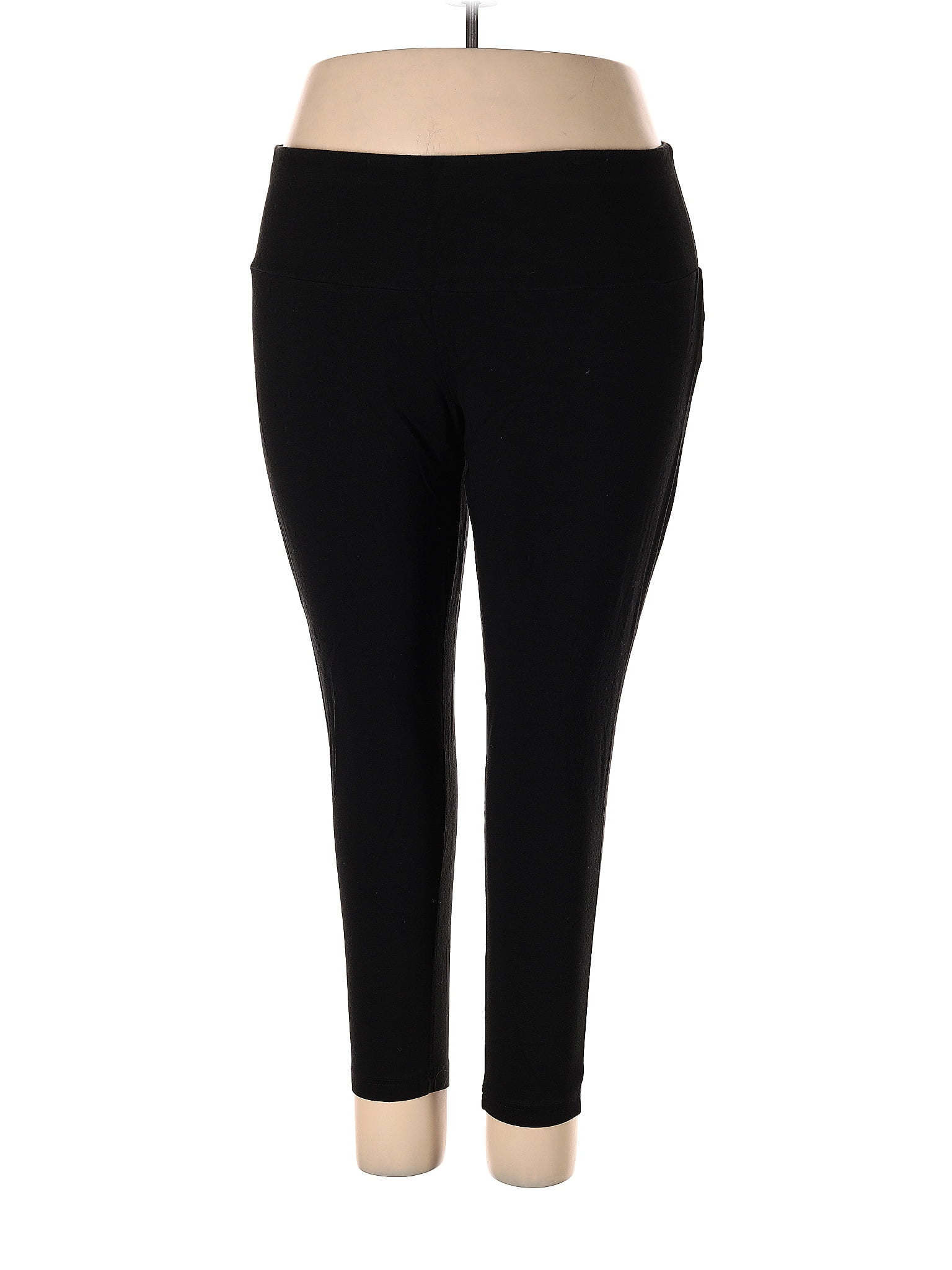 Terra & Sky Solid Black Leggings Size 3X (Plus) - 23% off | ThredUp