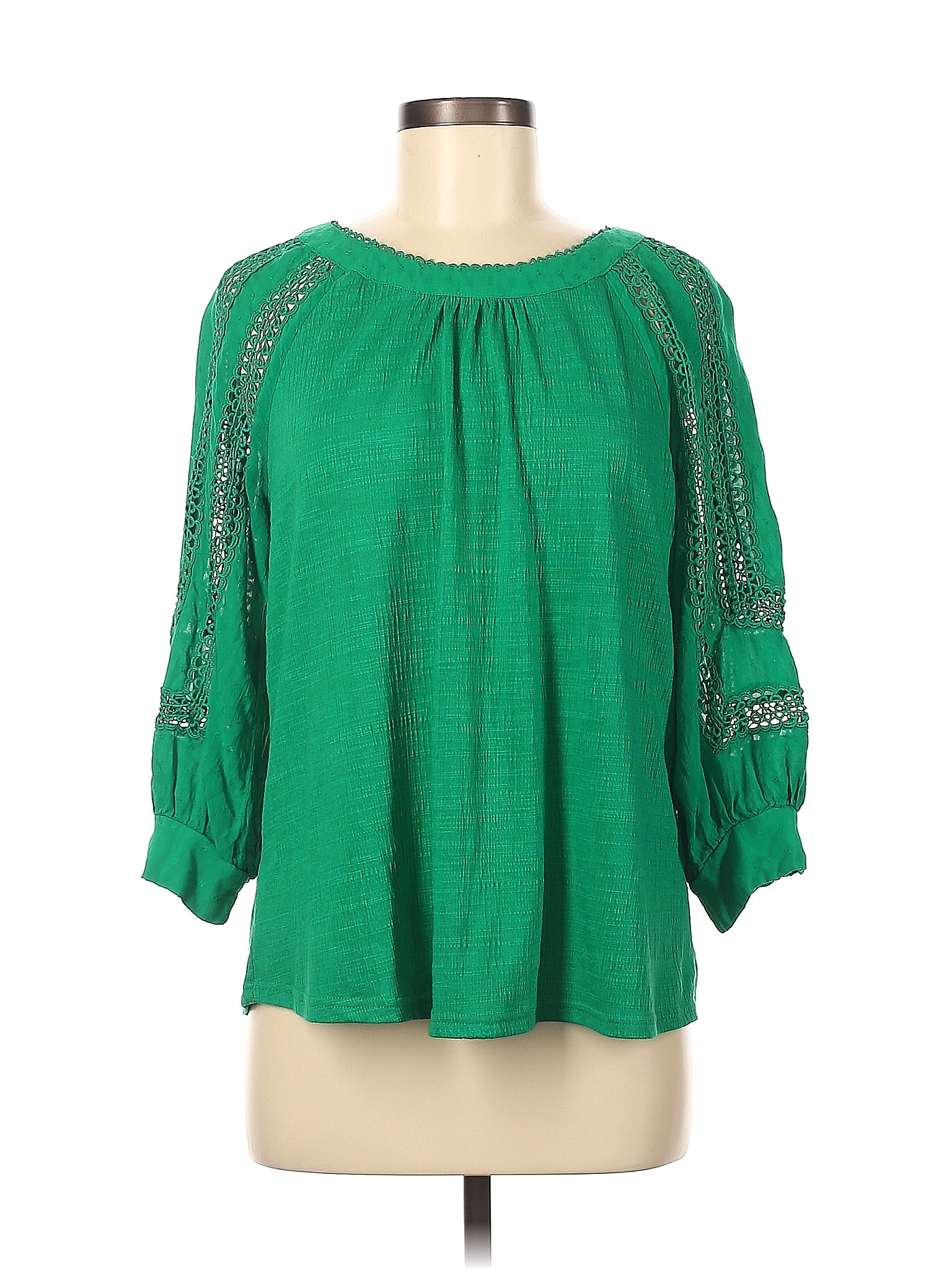 Skies Are Blue Green Long Sleeve Top Size M - 71% off | ThredUp