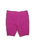 So Slimming by Chico's Solid Purple Khaki Shorts Size Lg (2) - photo 2