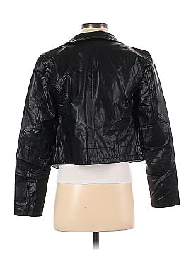 Joan Vass Faux Leather Jacket (view 2)
