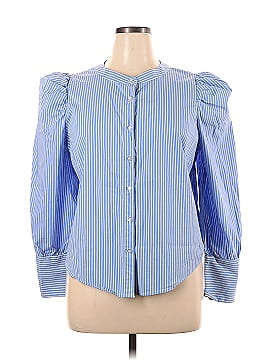 ELOQUII Long Sleeve Button-Down Shirt (view 1)
