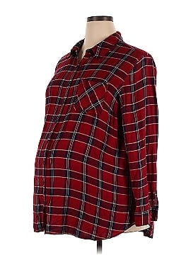 Isabel Maternity Long Sleeve Button-Down Shirt (view 1)