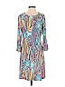 Tommy Hilfiger Paisley Baroque Print Teal Casual Dress Size 4 - photo 1