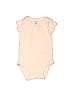 Carter's 100% Cotton Solid Ivory Short Sleeve Onesie 0-3 MO / 3 MO - photo 1