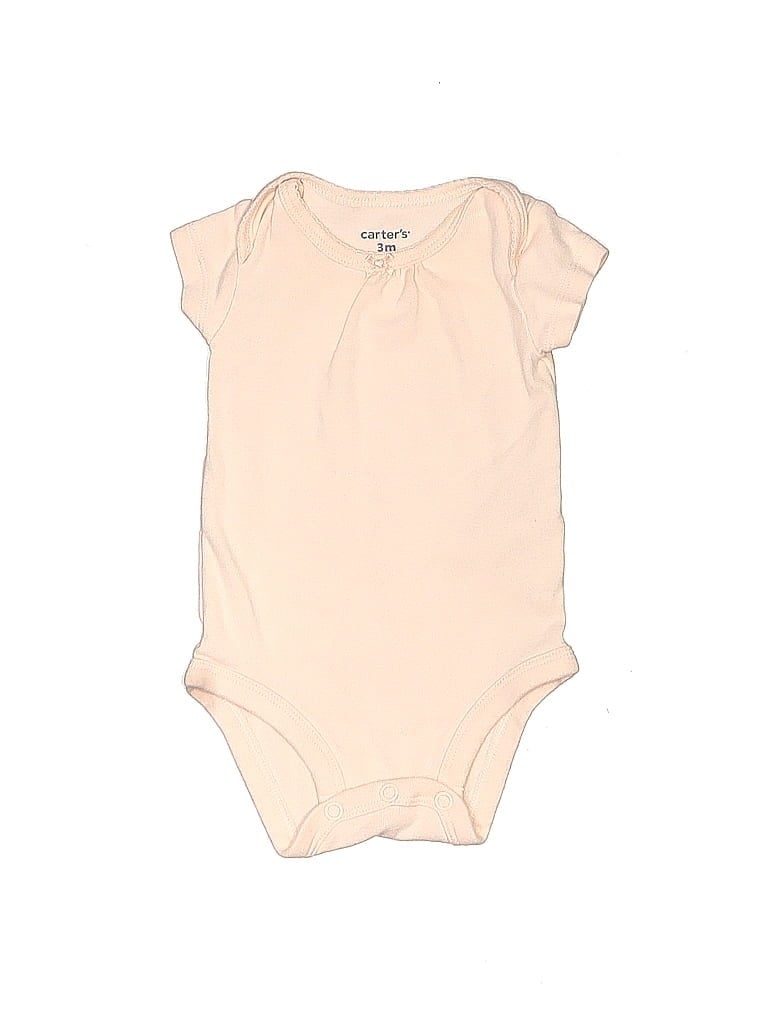 CARTER'S Pre-owned Babies' Short Sleeve Onesie In White