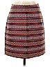 Ann Taylor LOFT Jacquard Fair Isle Graphic Stripes Aztec Or Tribal Print Red Casual Skirt Size 2 - photo 1
