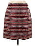 Ann Taylor LOFT Jacquard Fair Isle Graphic Stripes Aztec Or Tribal Print Red Casual Skirt Size 2 - photo 2
