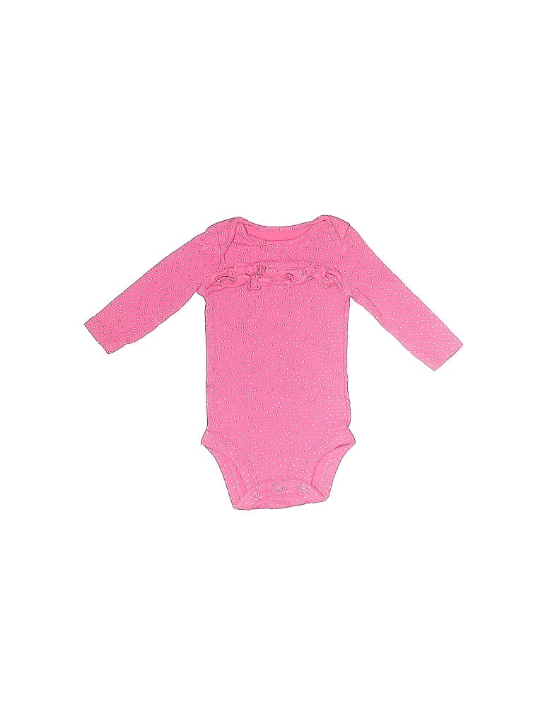 Click to view more detailed imagery on our partner's website Pre-owned Child Of Mine By Carter's Babies' Long Sleeve Onesie In Pink