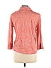 Fashion Bug 100% Cotton Damask Paisley Orange Long Sleeve Button-Down Shirt Size L - photo 2