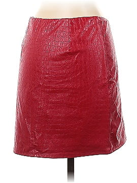 Naked Wardrobe Faux Leather Skirt (view 2)