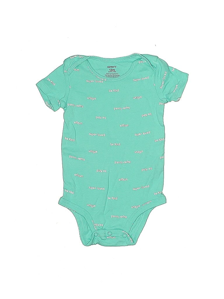 Click to view more detailed imagery on our partner's website Pre-owned Carter's Babies' Short Sleeve Onesie In Green