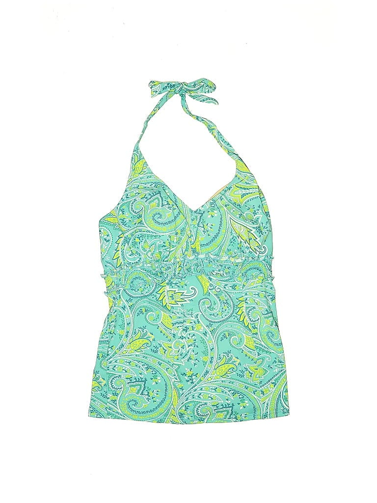 A Pea In The Pod Paisley Green Swimsuit Top Size S (maternity) - 59% 