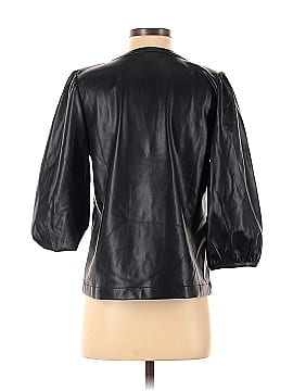 Ann Taylor Faux Leather Top (view 2)