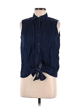 Iris & Ink Sleeveless Button-Down Shirt (view 1)