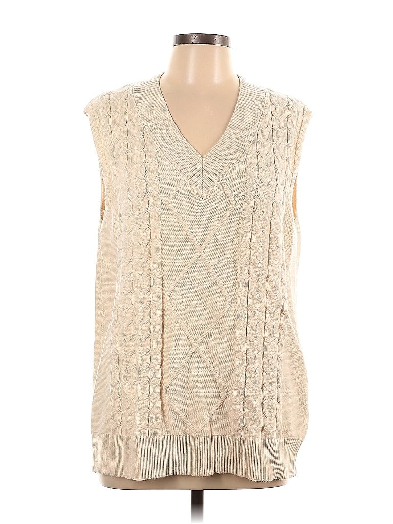 Unbranded Ivory Sweater Vest Size L - photo 1