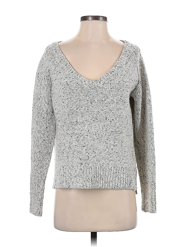 Banana Republic Marled Tweed Silver Pullover Sweater Size M - photo 1