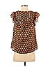 Who What Wear 100% Polyester Brown Short Sleeve Blouse Size XS - photo 2