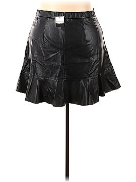 ELOQUII Elements Faux Leather Skirt (view 2)