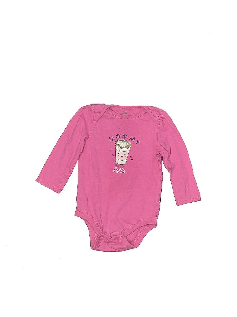 Baby Gap 100% Cotton Pink Long Sleeve Onesie Size 18-24 mo - photo 1