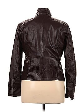 Celebrity Pink Faux Leather Jacket (view 2)