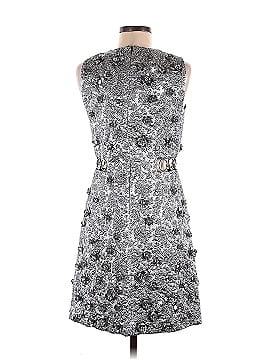 Michael Kors Collection Floral Metallic-Embroidered Brocade Cocktail Dress (view 2)