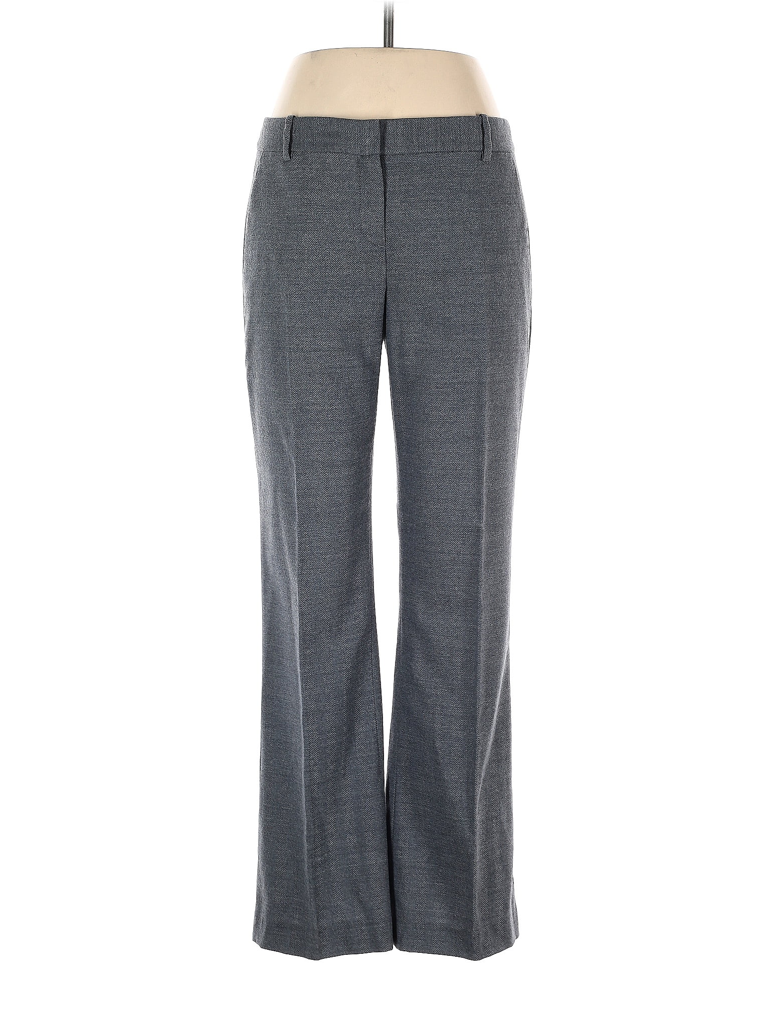 Pantalon Tuyau Tube Pailleté Gris Femme - Ceinturé & Plissé - Taille 10 (Neuf)
