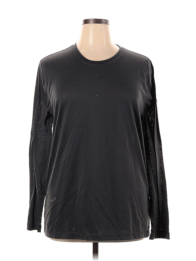 Rainforest 100% Polyester Black Long Sleeve T-Shirt Size XL - photo 1