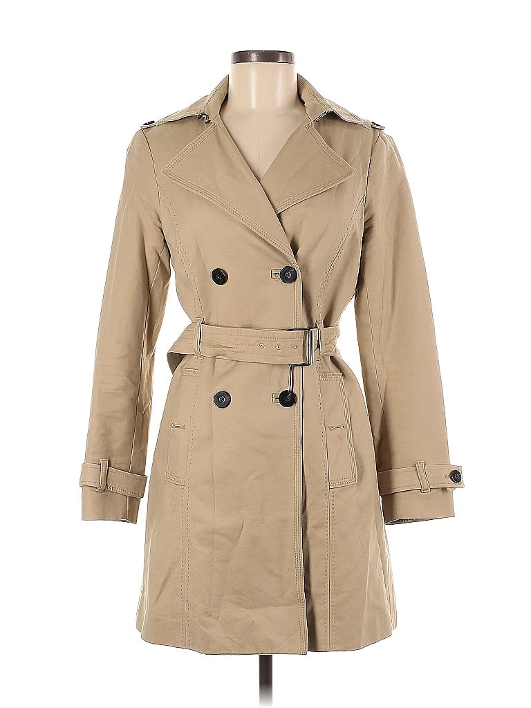 Kenar 100% Polyester Tan Trenchcoat Size M - 77% off | ThredUp