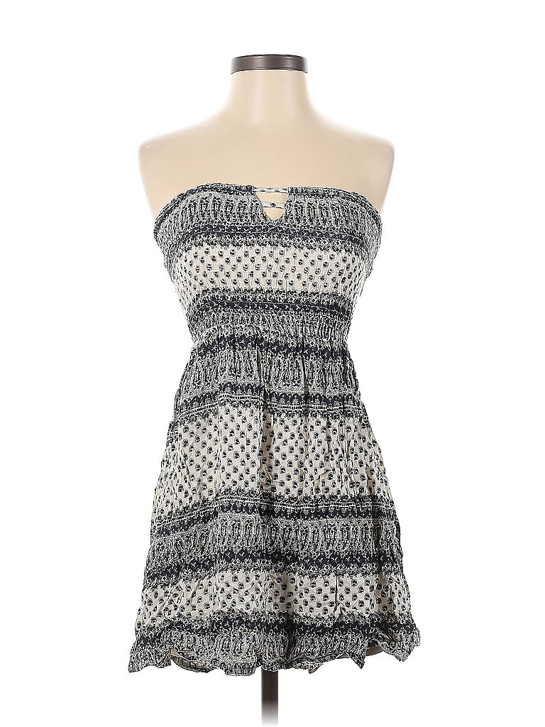 En Creme 100% Viscose Aztec Or Tribal Print Gray Casual Dress Size S - photo 1