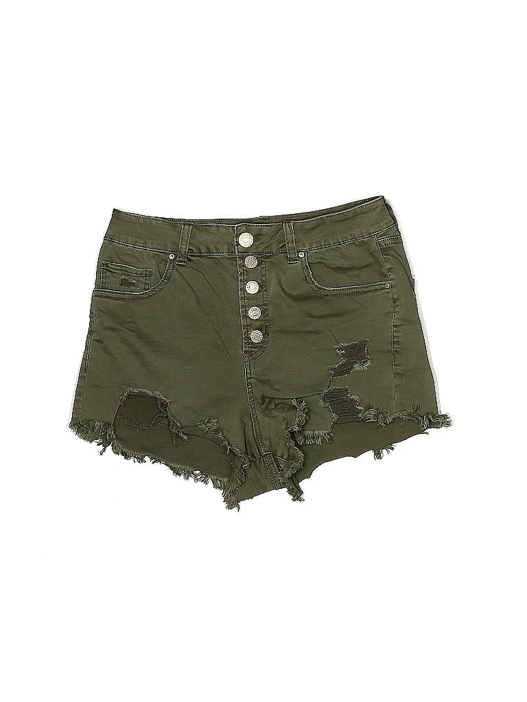 Refuge Camo Green Denim Shorts Size 8 - photo 1