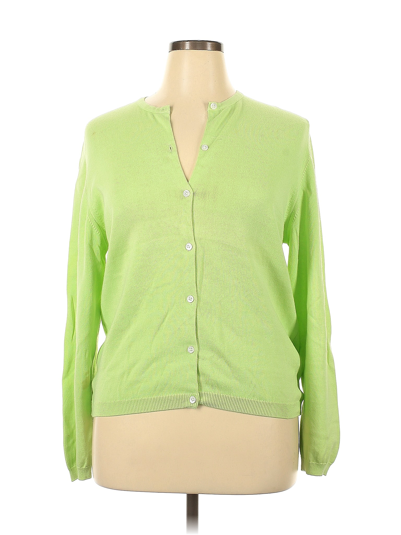 Lilly Pulitzer 100 Cotton Green Cardigan Size Xl 69 Off Thredup