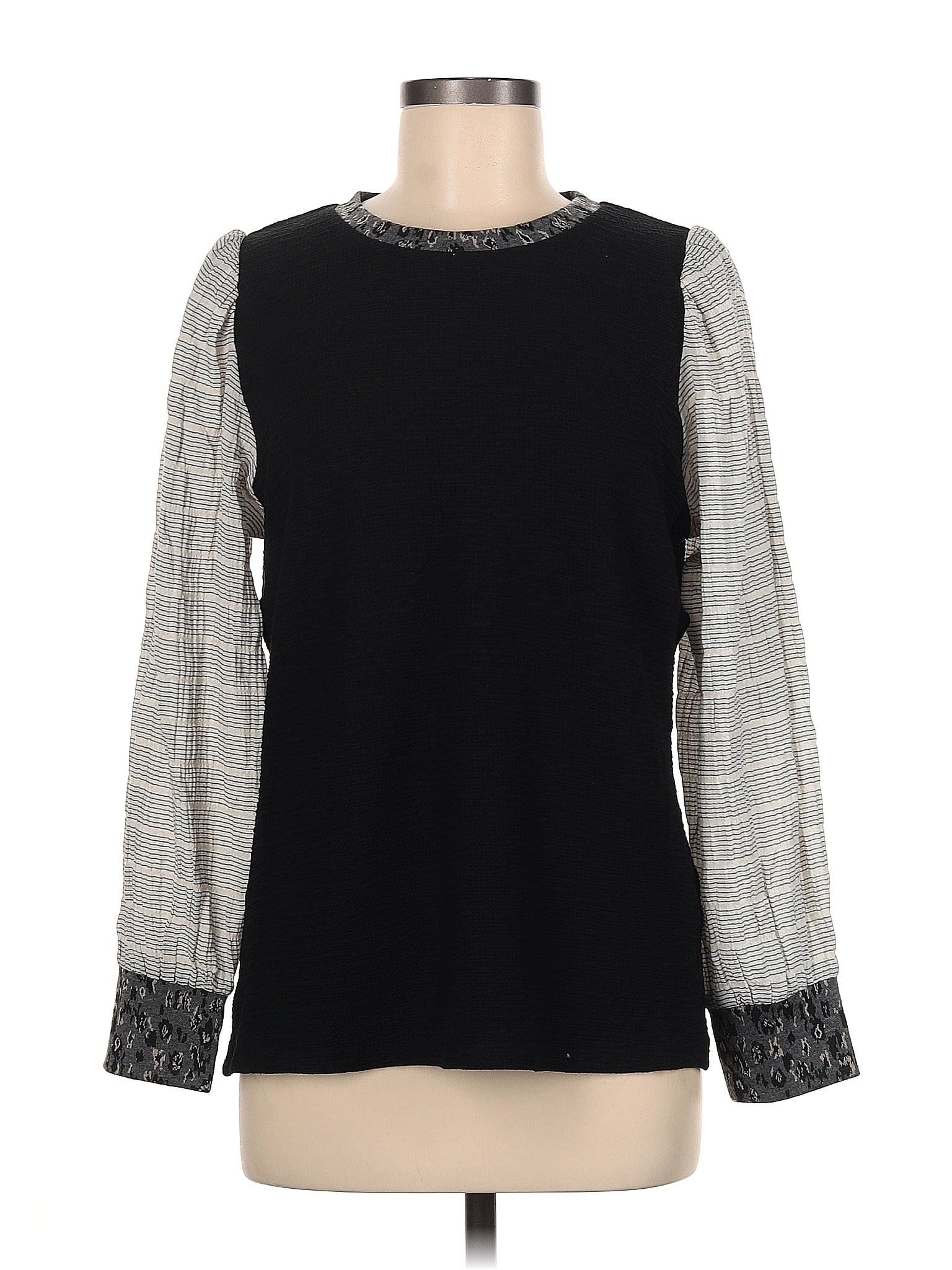 (THML) The Sullivan Patterned Top-Black main image 1