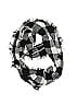 Unbranded Checkered-gingham Plaid Black Scarf One size - photo 1