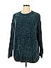 Zenana Premium 100% Polyester Marled Teal Pullover Sweater Size XL - photo 1