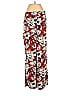 Carolina Belle 100% Polyester Floral Motif Baroque Print Floral Batik Red Casual Pants Size 2 - photo 1