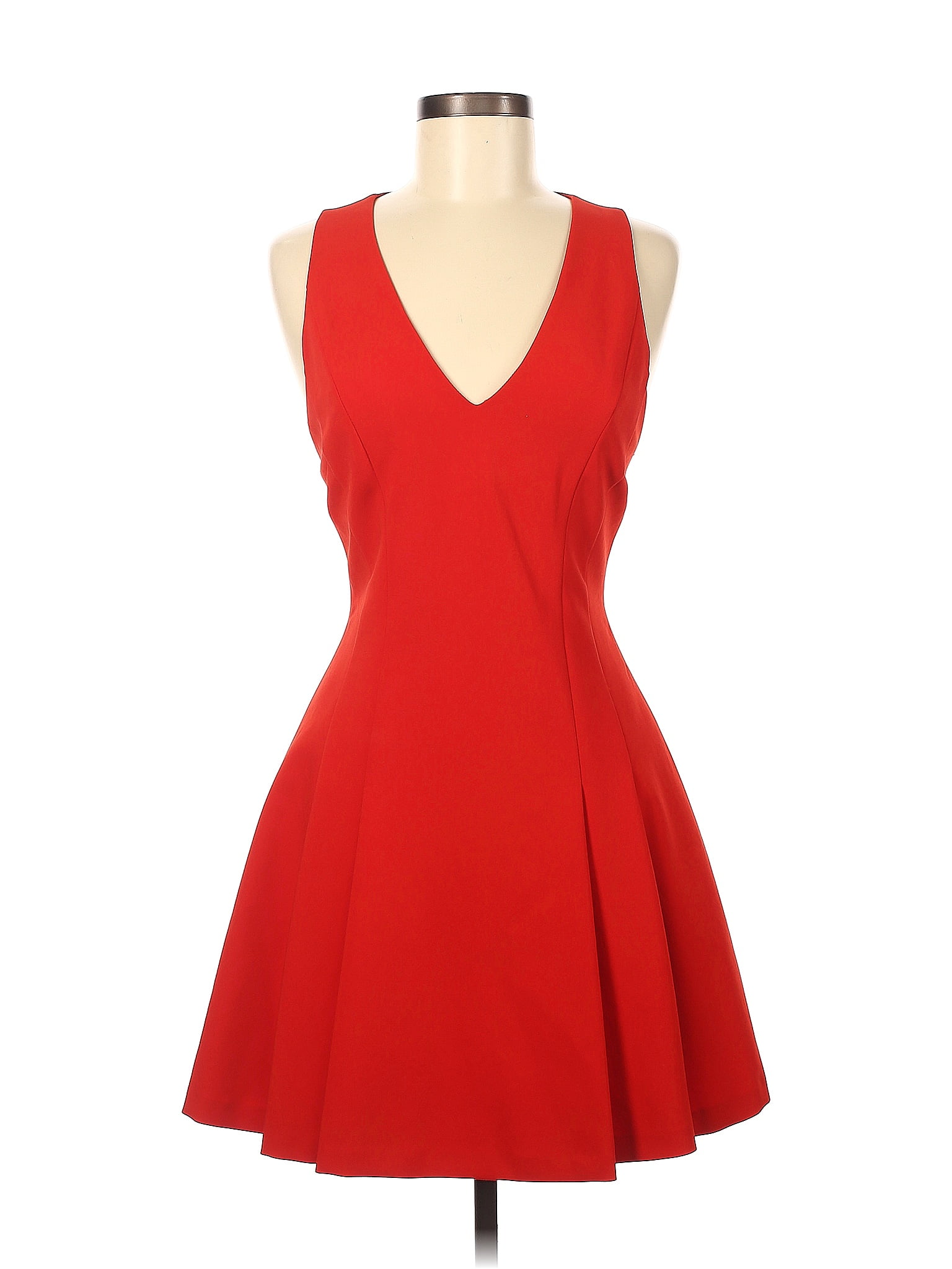 Alice + Olivia Solid Red Casual Dress Size 6 - 83% off | ThredUp