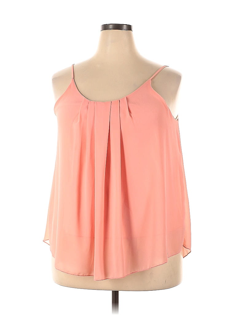 Eimin 100% Polyester Pink Sleeveless Blouse Size 2X (Plus) - photo 1