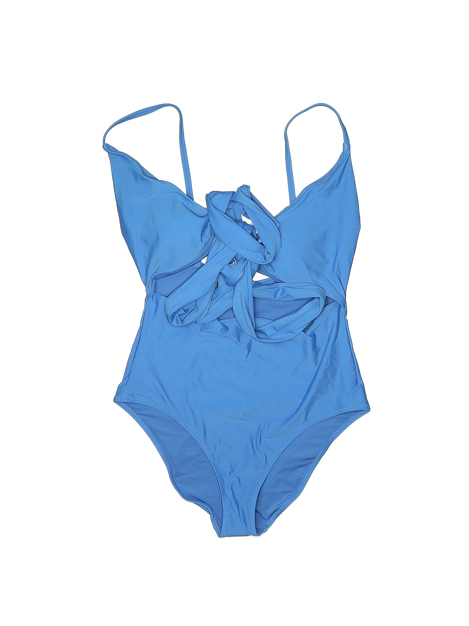 Aerie Solid Hearts Stars Graphic Blue One Piece Swimsuit Size L 35