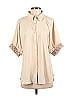 Assorted Brands 100% Polyester Tan 3/4 Sleeve Blouse Size S - photo 1