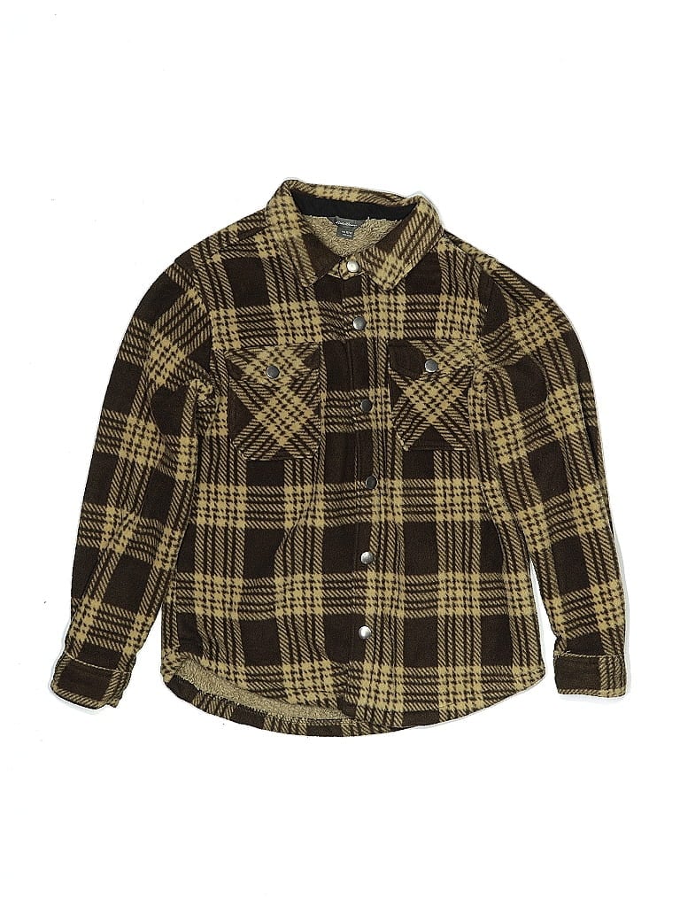 Eddie Bauer 100% Polyester Brown Fleece Jacket Size 10 - 12 - photo 1